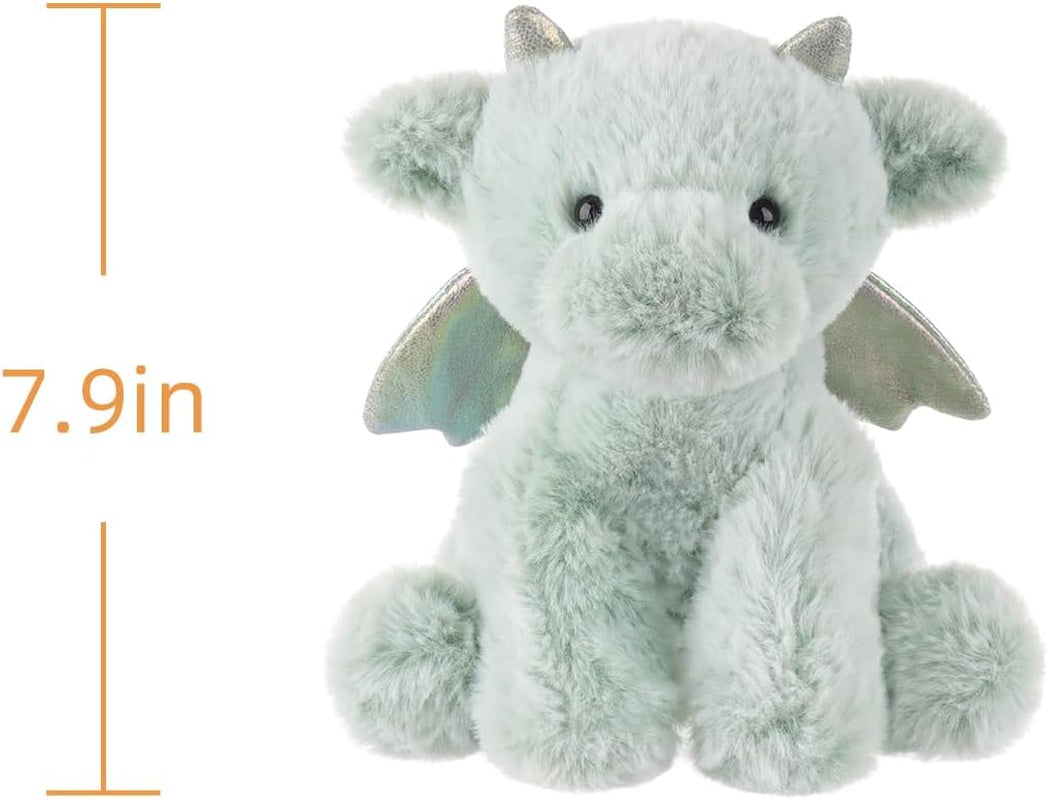 Peluche Dragon Vert En Peluche Douce Pour Enfant (Dragon En Peluche Vert, 20 Cm), S