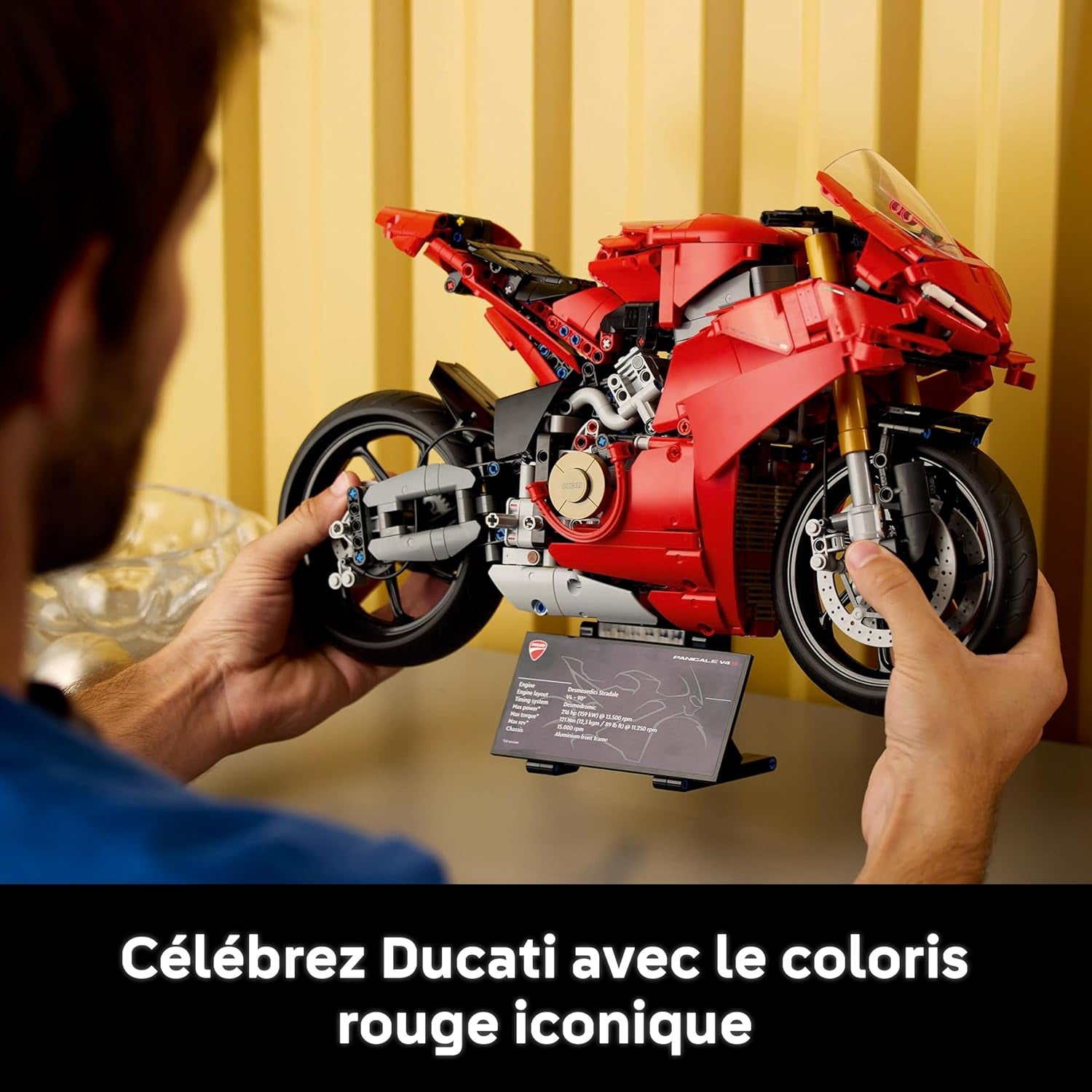Technic La Moto Ducati Panigale V4 S - Moto À Construire Pour Adulte, Homme Et Femme - Blocs De Construction De Véhicule - Idée De Cadeau Pour Papa 42202