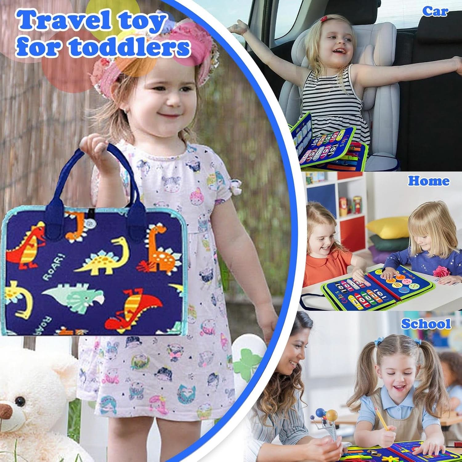 Busy Board Montessori, Planche Activité Tableau Sensoriel, Livre Jouet De Développement Motricité Fine & Éducation Préscolaire, Jeux Educatif Pour Garcon Fille#5