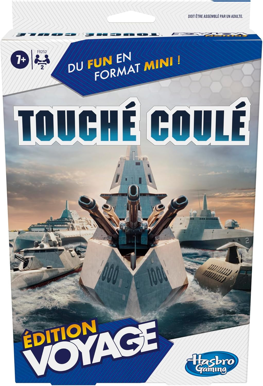 Touché Coulé Édition Voyage, Jeu De Société Portable Pour 2 Joueurs, Jeux De Voyage, Jeux Pour Enfants Dès 7 Ans, Filles Et Garçons