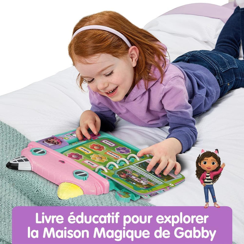 - La Maison-Livre Éducative Gabby Et La Maison Magique - Livre Interactif Enfant De 14 Pages Illustrées, Jeux Éducatifs - Jouet Gabby Chat - Cadeau Enfant De 3 Ans À 7 Ans - Contenu En Français