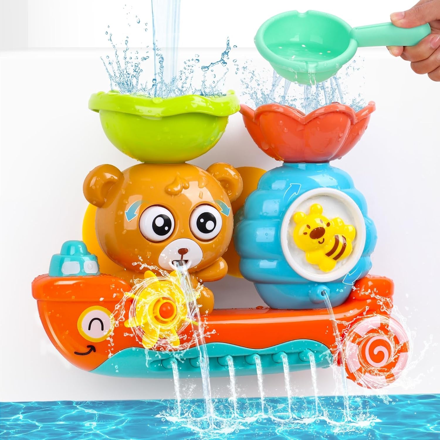 CANMALCHI Jouet De Bain 1 2 3 An,Jouet De Bain Pour Bebe,Jouets Bain Bébé,Jouets Bebe 1 2 Ans, Jeux De Bain Bebe 1 2 3 An,Cadeau Garcon Fille Enfant 1-4 An