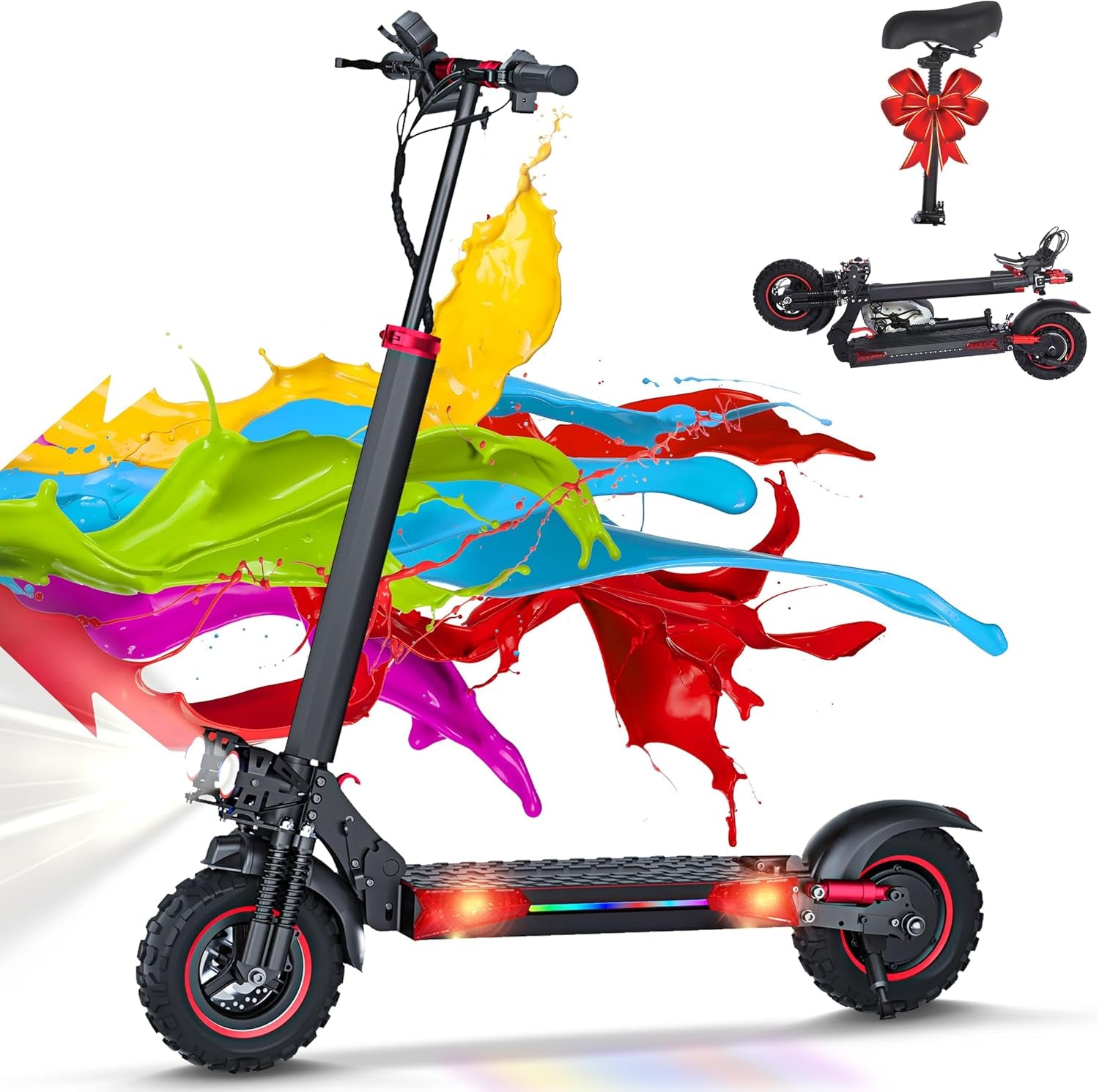 J11 Max Trottinette Électrique Adulte, 1200W Moteur & Batterie 48V 18Ah Jusqu’À 55 Km D’Autonomie, 11