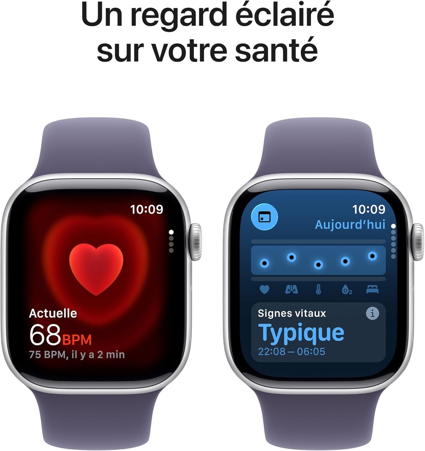 Watch Series 11 [GPS 42 Mm] Montre Connectée Avec Boîtier Argent Et Bracelet Sport Brume Violette. Score De Sommeil, Moniteur D’Activité, Suivi De La Santé, Écran Toujours Activé