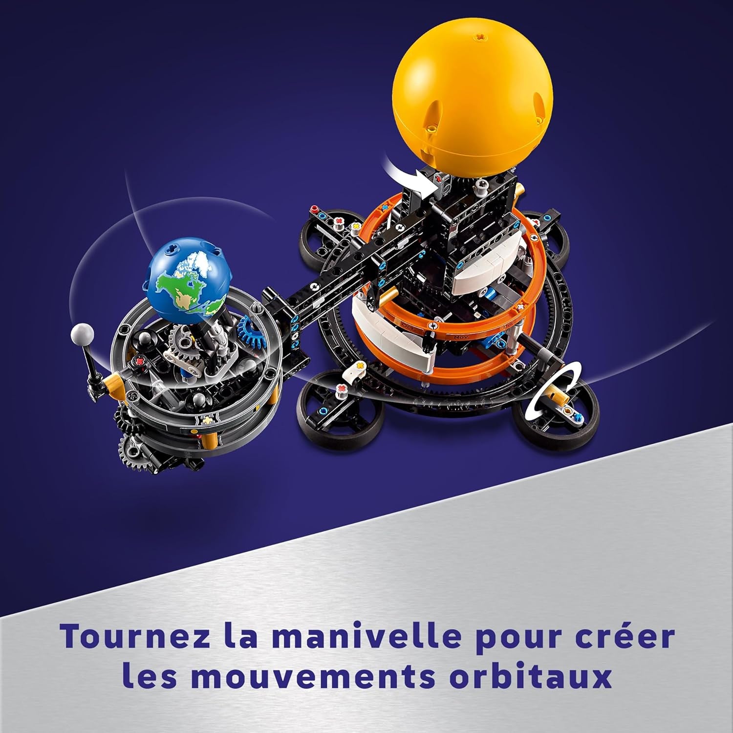 Technic La Planète Terre Et La Lune En Orbite, Jouet De Construction Créatif, Stimule Le Jeu En Autonomie, Thème Du Système Solaire, Cadeau Intergalactique Pour Garçons Et Filles Dès 10 Ans 42179