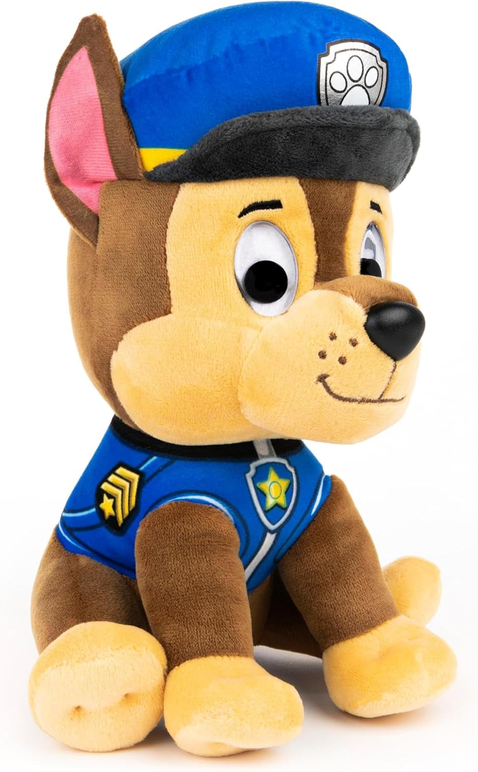 LA PAT’ PATROUILLE - PELUCHE  25 CM CHASE - Peluche Chase Taille 25 Cm - Lavable En Surface - Jouet Premier Age - 6058444 - Jouet Bébé 12 Mois Et +