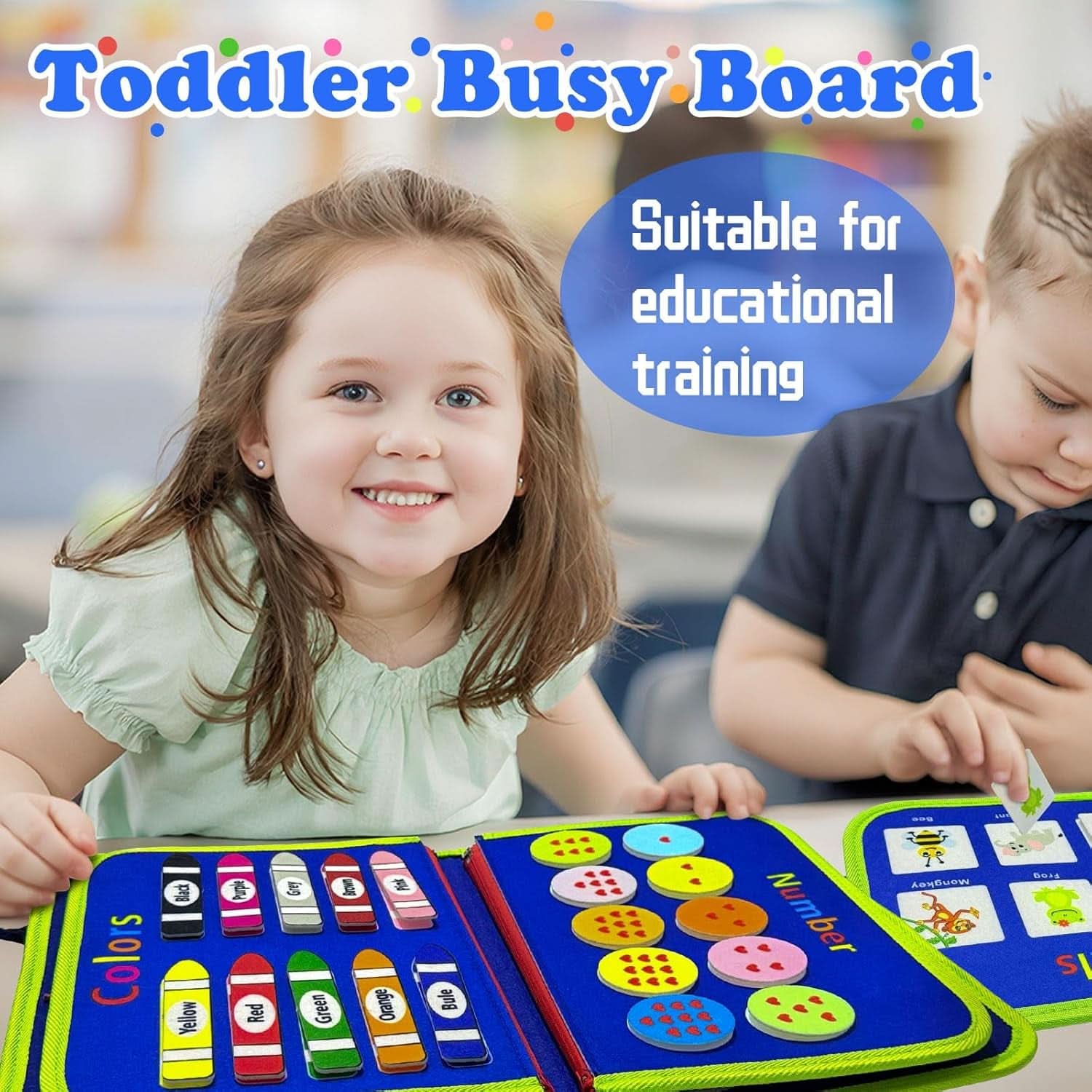 Busy Board Montessori, Planche Activité Tableau Sensoriel, Livre Jouet De Développement Motricité Fine & Éducation Préscolaire, Jeux Educatif Pour Garcon Fille#5