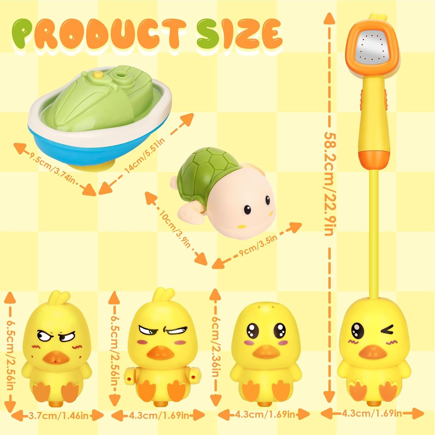 Jouet Bain Bébé,Ensemble De Jouets De Bain En Forme De Canard,Jeu Bain Et Douche,Pommeau De Douche Baignoire À Jet D'Eau Automatique Pour Bébé À Partir De 6-18 Mois