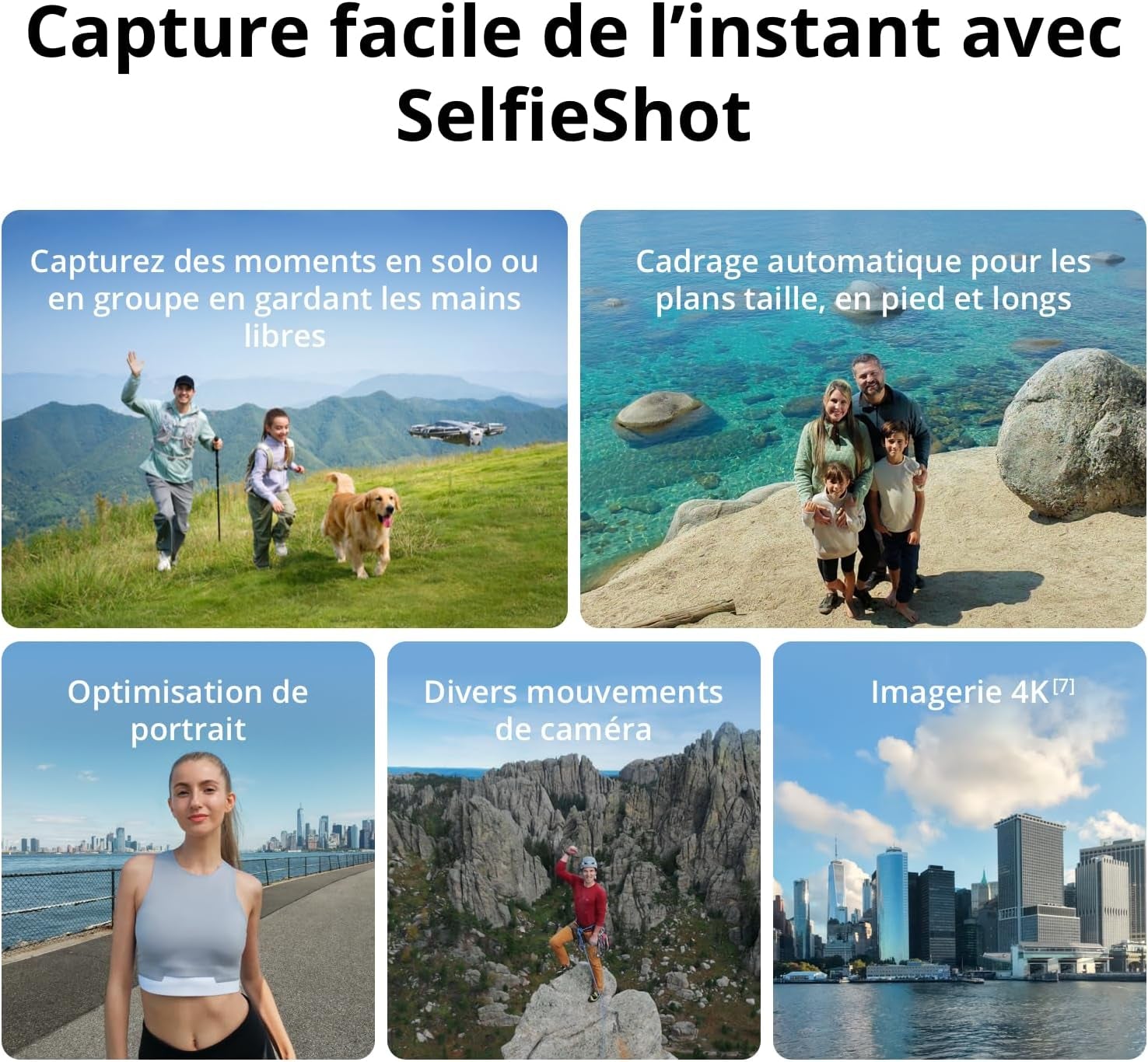 Neo 2 (Drone Seul), Léger & Pliable, Décollage & Atterrissage Du Creux De La Main, Contrôle Gestuel, Activetrack, Détection Obstacles Omnidirectionnelle, Drone 4K Pour Débutants