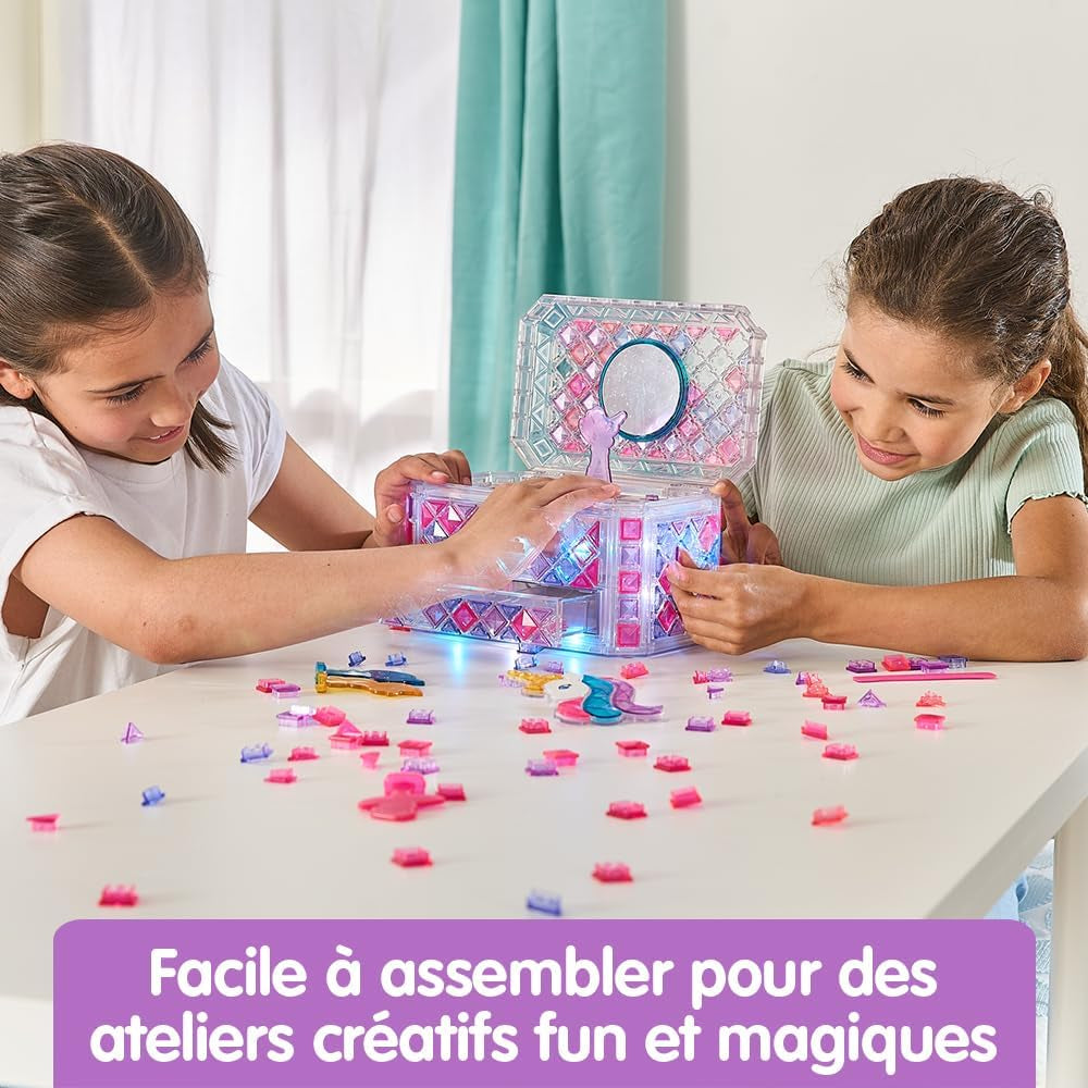- Mosaïc Magic Lights Boîte À Bijoux - Kit Mosaïque Enfant - Boîte À Secrets Personnalisable Avec Effets Lumineux Et Musique - Jeu Créatif Et DIY - Cadeau Enfant Dès 5 Ans - Contenu En Français