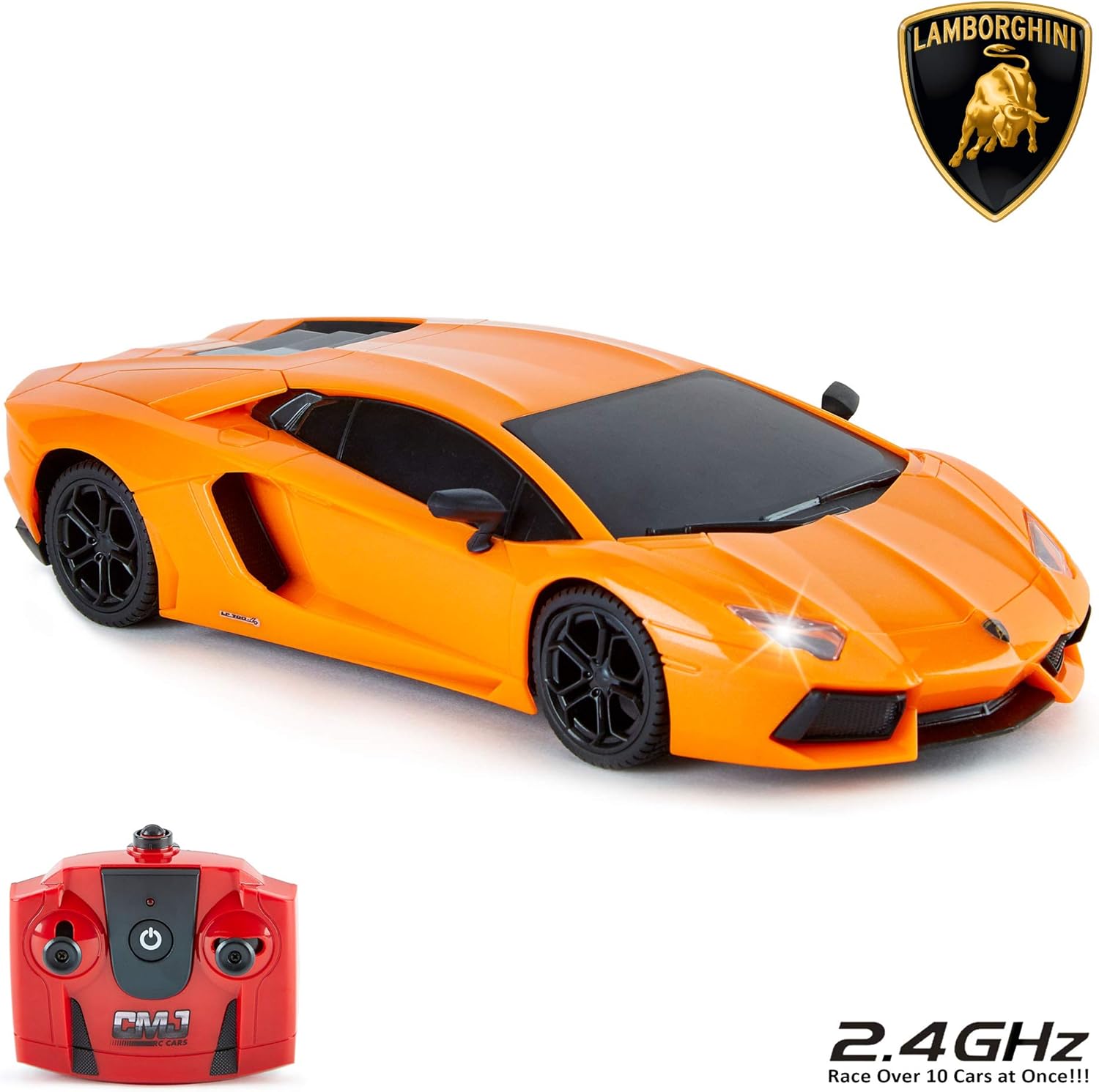 Lamborghini Aventador - Télécommande Sous Licence Officielle Pour Enfants Avec Feux De Travail, Modèle RC Pour Voiture 1:24, 27 Mhz, LP700-4