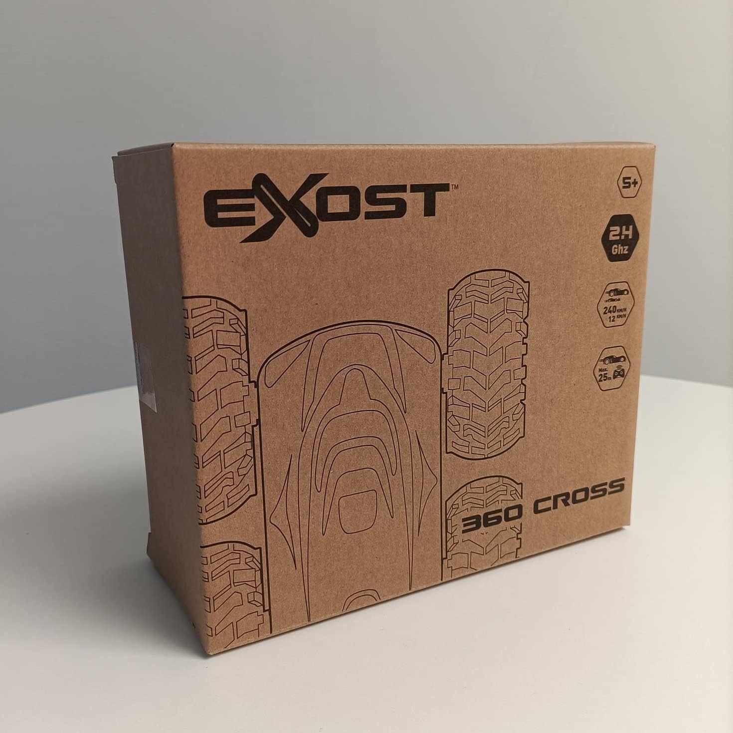 Exost-360 Exost Voiture Télécommandée Tout-Terrain- Cross Emballage Ecologique, Facile À Déballer-Conduite Sur 2 Faces Et Rotation À 360° -Jouet Pour Enfant 5,6,7,8,9,10 Ans, 20260, Rose Et Blanche