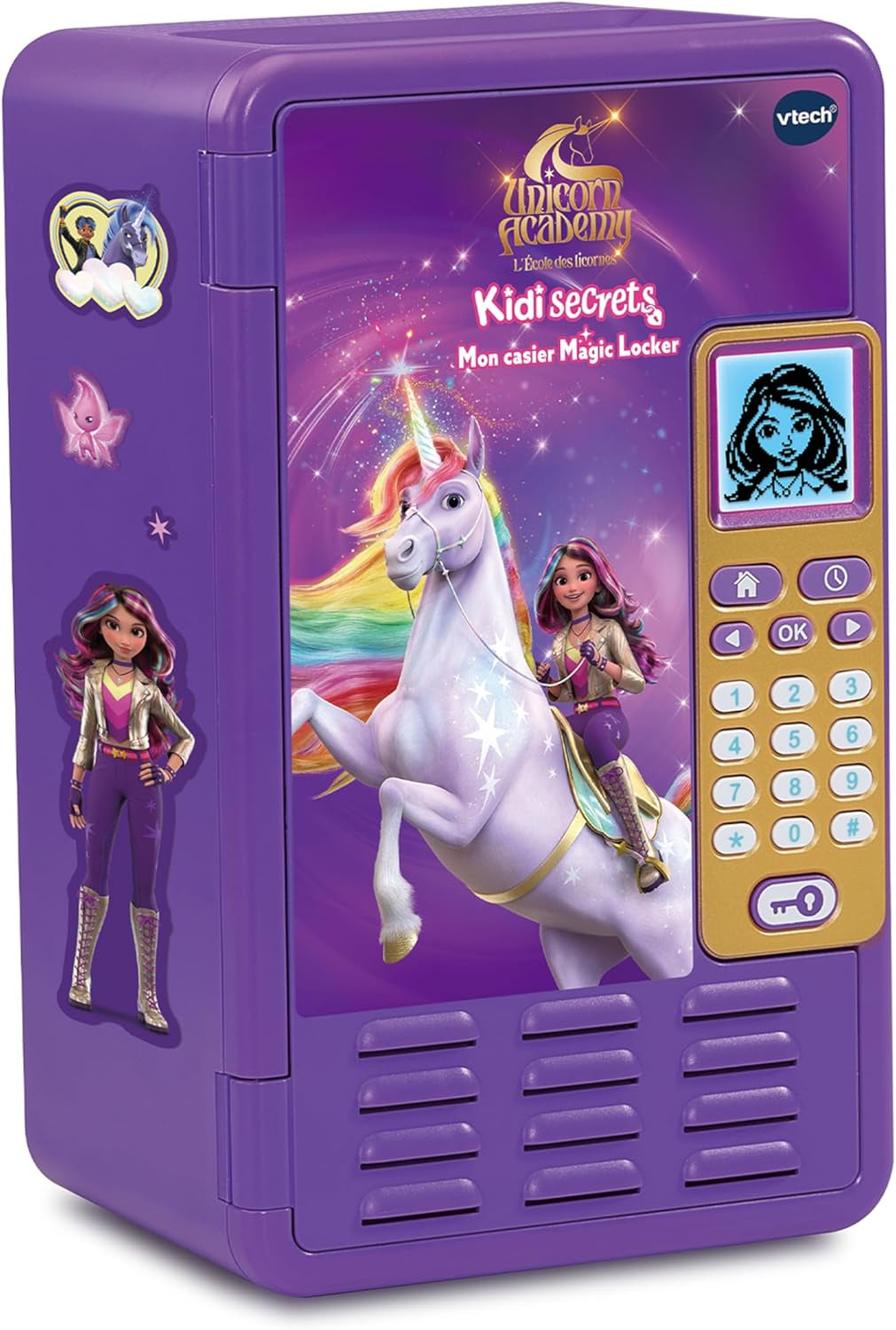 - Kidisecrets Mon Casier Magic Locker L'École Des Licornes - Coffre Secret Avec Code, Jeux, Réveil Et Musique - Boîte Secrète Personnalisable - Cadeau Enfant Dès 5 Ans - Contenu En Français