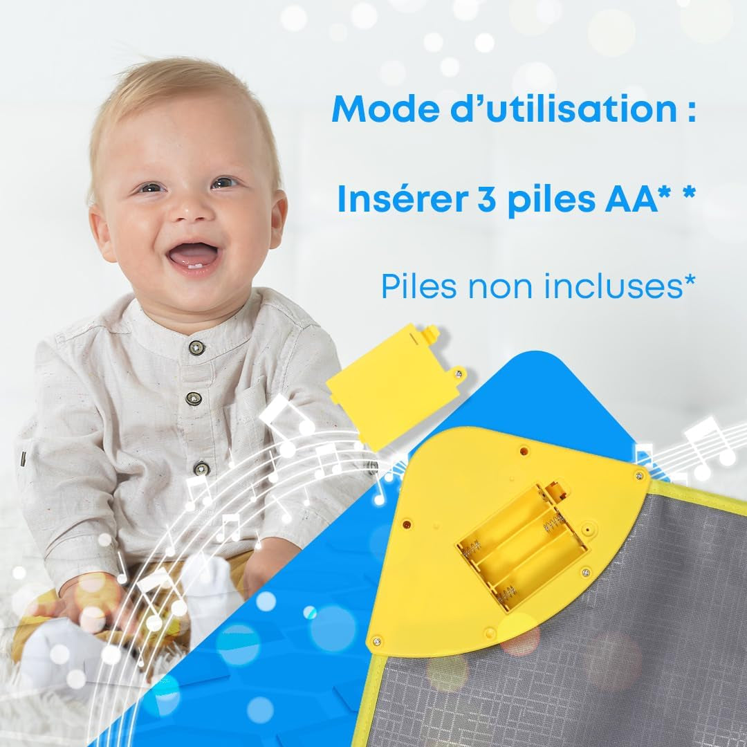 Piano Tapis Musical Bébé Avec 8 Sons D'Animaux LED - Cadeau Enfant 3 4 5 Ans, Jouer Montessori, Idee Jeux De Noël Et D'Anniversaire, Repliable, Fonction Record/Playback (110X36Cm)