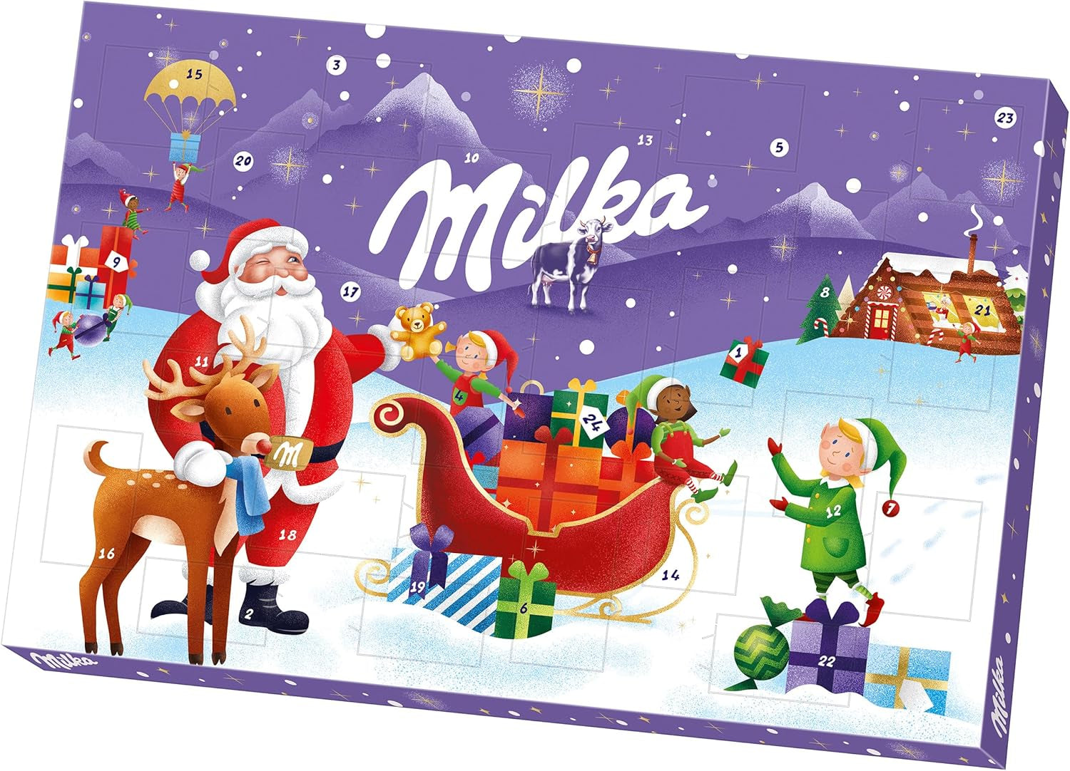 - 1 Calendrier De L’Avent  - Assortiment Festif De Chocolats - Idée Cadeau Noël - Chocolat À Offrir - 1 Calendrier De 200 G