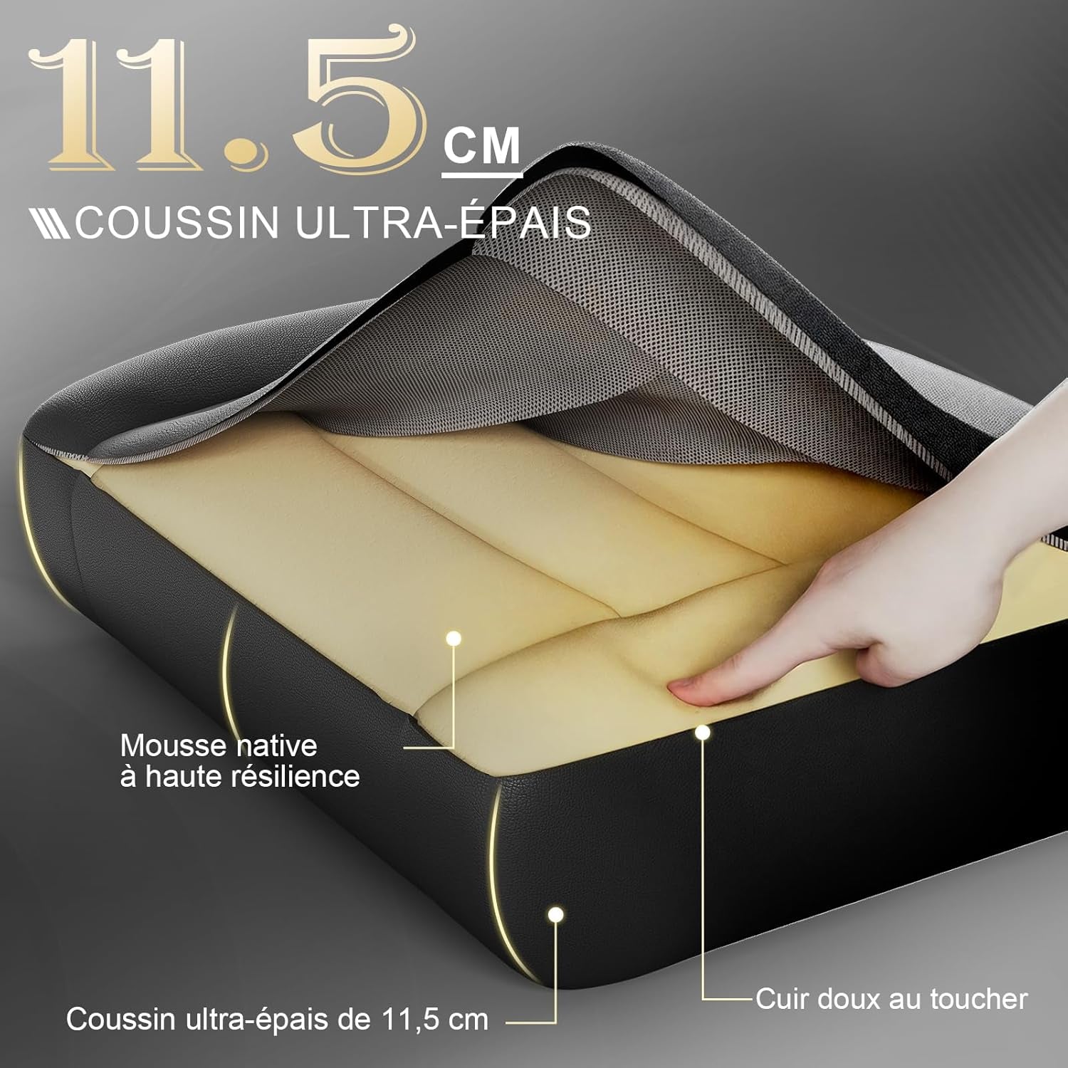 Chaise De Jeu Ergonomique Avec Massage Lombaire, Fauteuil Gaming, Repose-Pieds Rétractable, Dossier Réglable, Confort Quotidien, Gaming Et Bureau, Noir