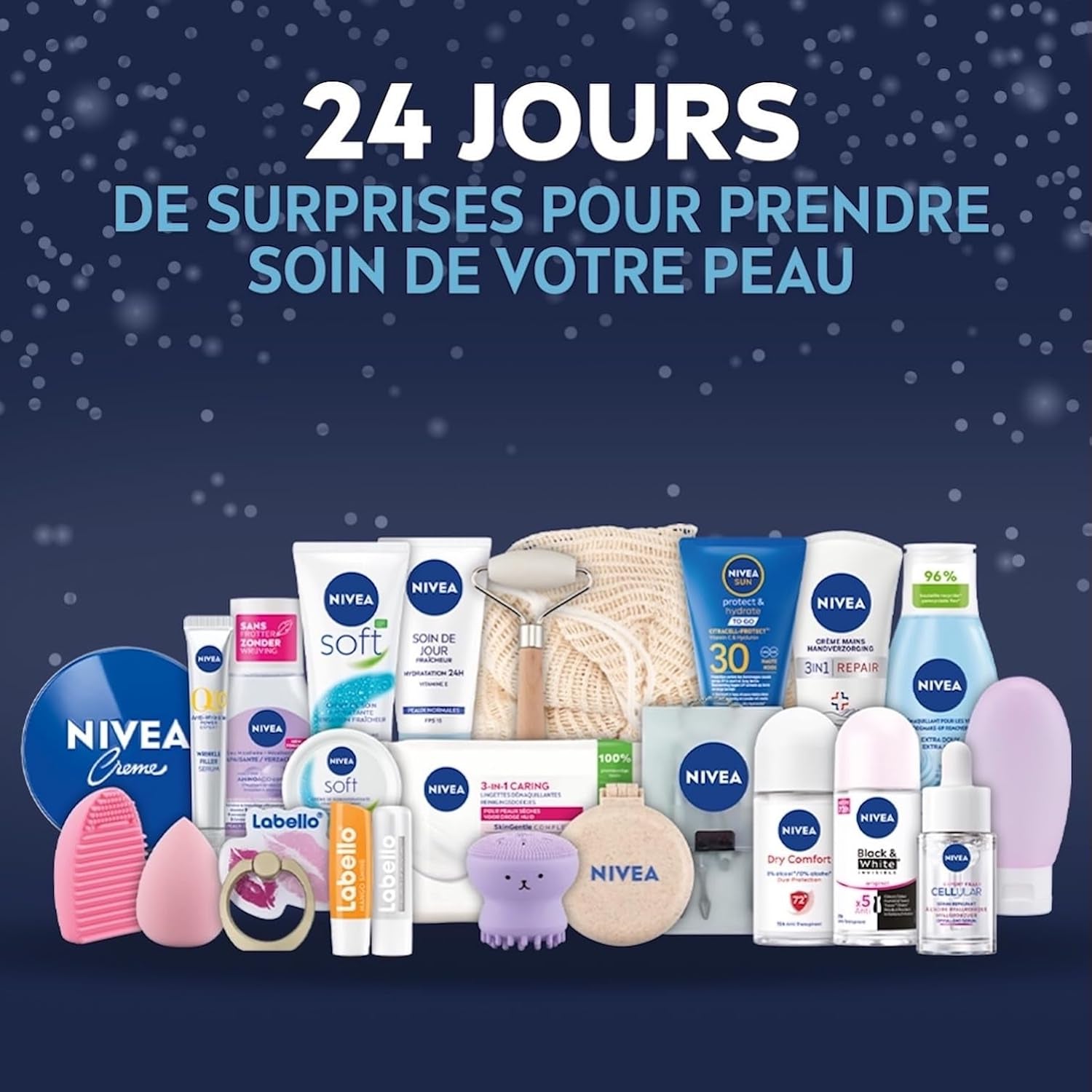 - Calendrier De L'Avent Femme Édition 2025 - Coffret Cadeau Beauté - Soins Visage, Corps & Lèvres + Accessoires - 24 Fenêtres Surprises - 1Pce