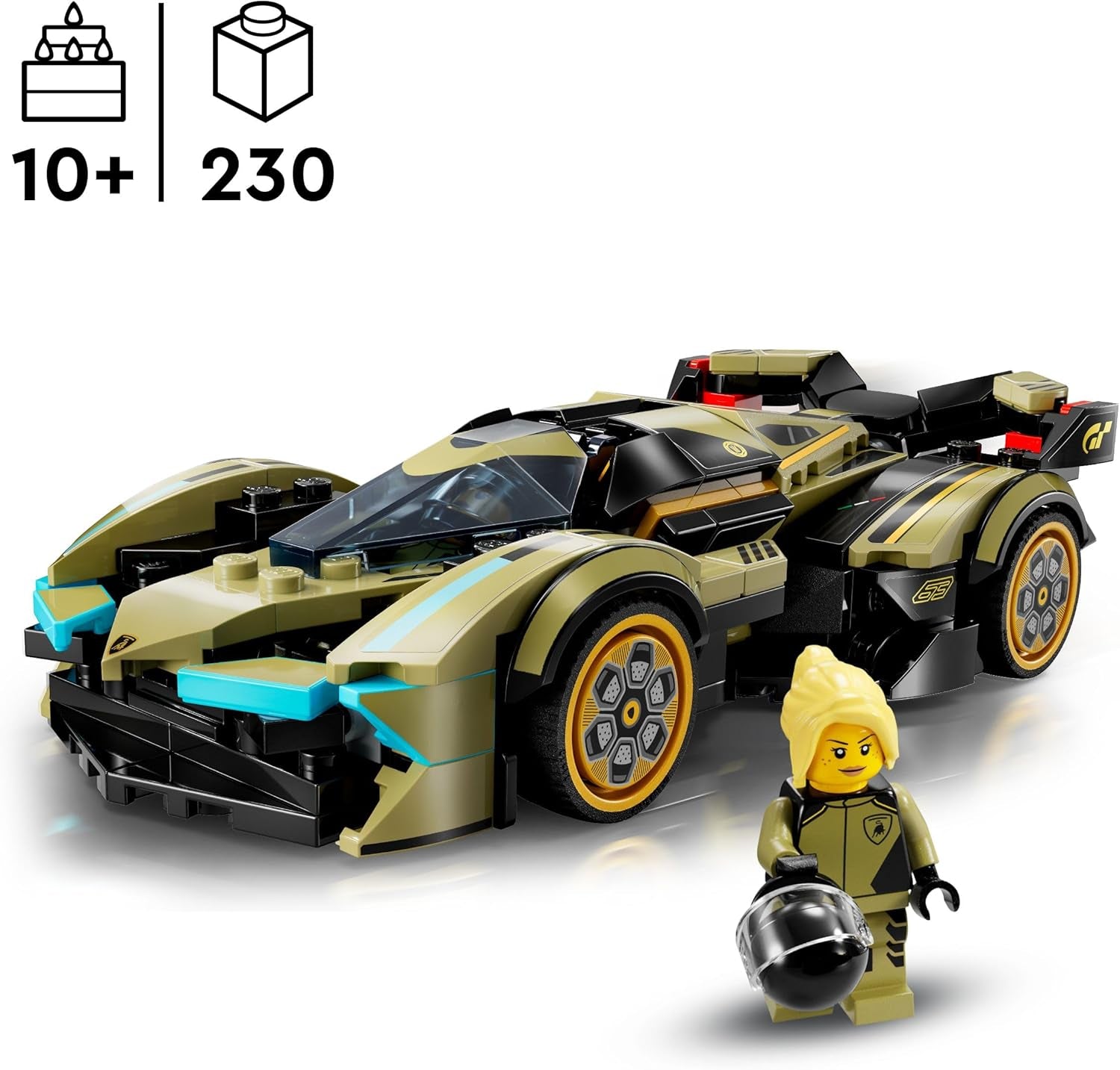 Speed Champions Lamborghini Lambo V12 Vision GT Super Car - Réplique De Véhicule Jouet - Modèle À Construire - Cadeau Pour Enfants Garçons Et Filles De 10 Ans Et plus Et Fans De Jeux Vidéo 76923
