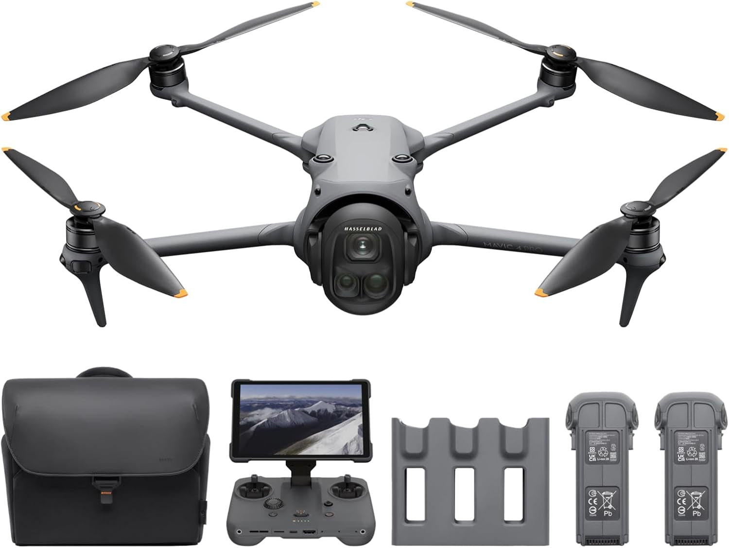 Bundle Créateur  Mavic 4 Pro 512 Go Avec  RC Pro 2, Drone Phare À Triple Caméra Avec Caméra Hasselblad CMOS 4/3 100 MP, Temps De Vol Maximal De 51 Min, Trois Batteries, Station De Recharge