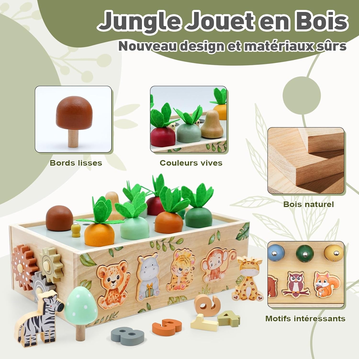 Jouet Enfant 1 2 3 Ans, 9 En 1 Jeux Montessori 2 3 4 Ans Éducatif, Safari Jouet En Bois Montessori 2 An, Jeux Efants 2 3 Ans Fille Garcon, Cadeau Enfant 1 2 3 4 Ans Fille Garcon