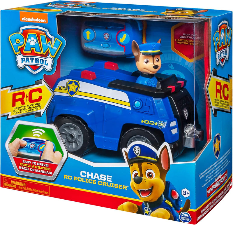 - Pat Patrouille - Véhicule RC Chase - Voiture Télécommandée Chase - Figurine À Collectionner - Pat Patrouille Jouet - Voiture Enfant - Jouet Enfant 3 Ans Et +