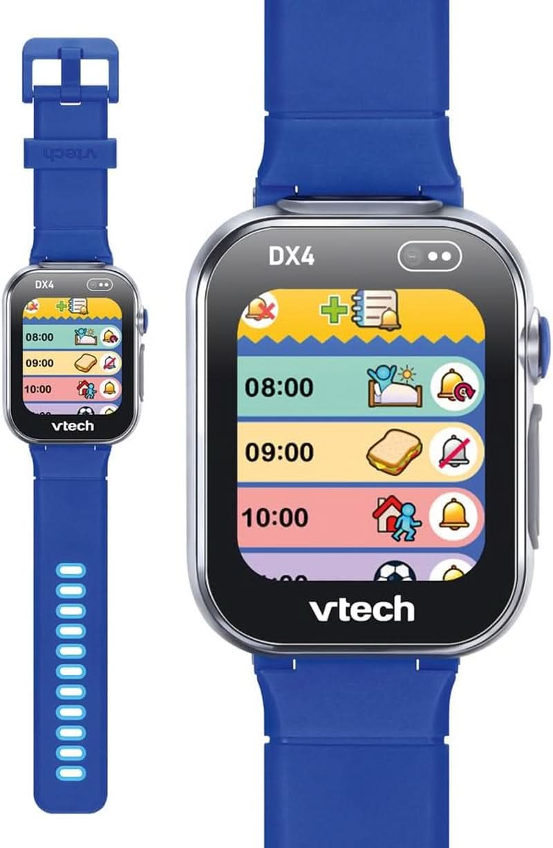 - Kidizoom Smartwatch DX4 Bleue - Montre Digitale Enfant 16 En 1 Avec Écran Tactile Couleur, Jeux, Applications, Appareil Photo Et Vidéo - Cadeau Enfant Dès 5 Ans - Contenu En Français