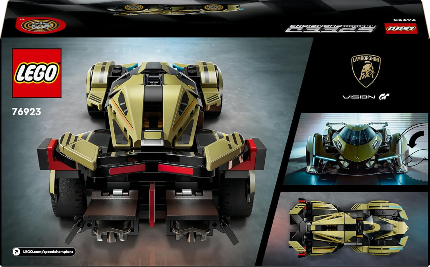 Speed Champions Lamborghini Lambo V12 Vision GT Super Car - Réplique De Véhicule Jouet - Modèle À Construire - Cadeau Pour Enfants Garçons Et Filles De 10 Ans Et plus Et Fans De Jeux Vidéo 76923