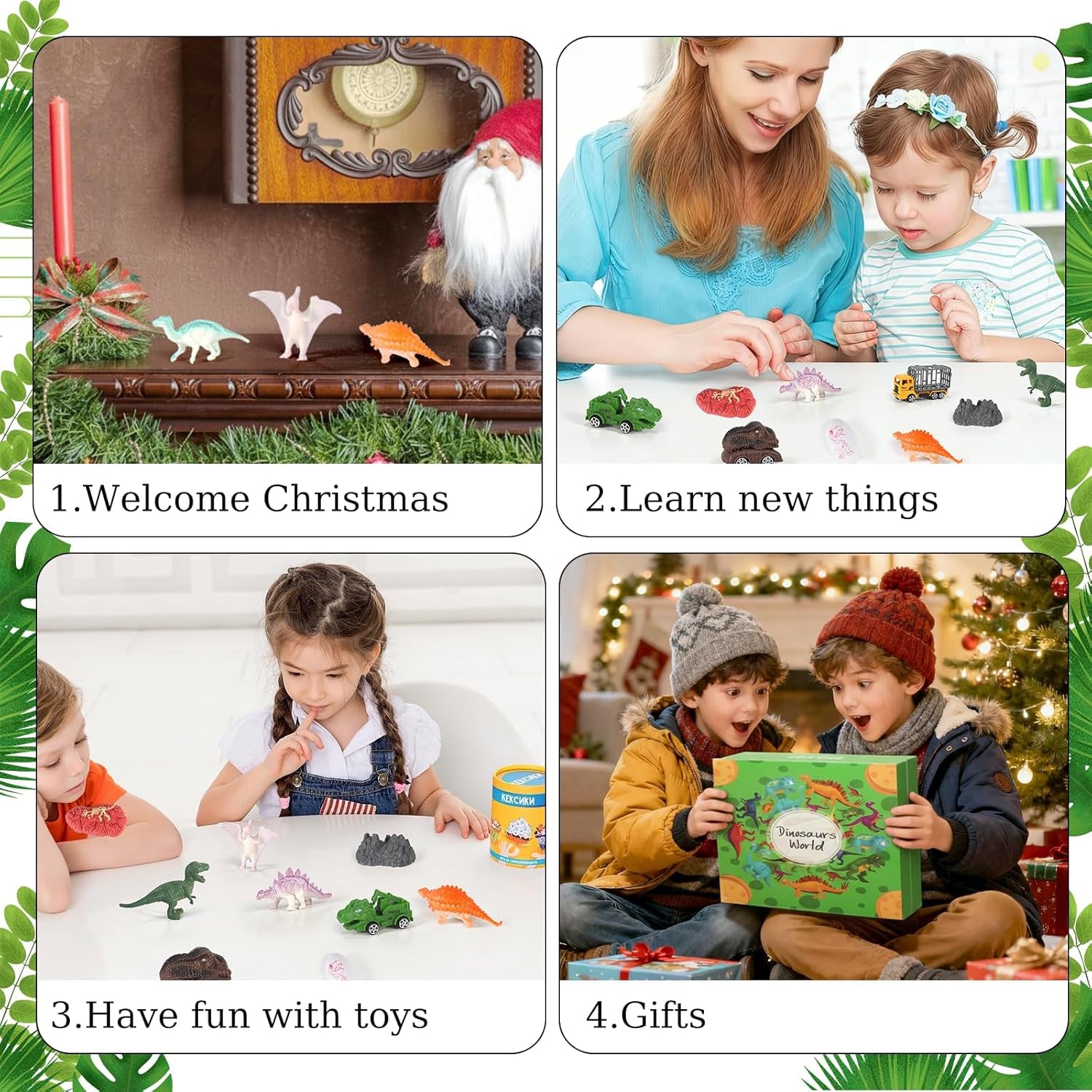 Calendrier De L'Avent 2025, Calendrier De L'Avent Enfant, Monde Des Dinosaures, Calendrier Enfant De Noël Pour Enfants, Transporteur De Dinosaures, Mini Dinosaures, Pour Enfants À