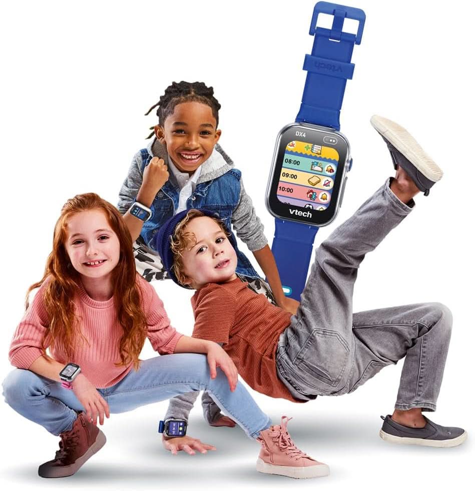 - Kidizoom Smartwatch DX4 Bleue - Montre Digitale Enfant 16 En 1 Avec Écran Tactile Couleur, Jeux, Applications, Appareil Photo Et Vidéo - Cadeau Enfant Dès 5 Ans - Contenu En Français