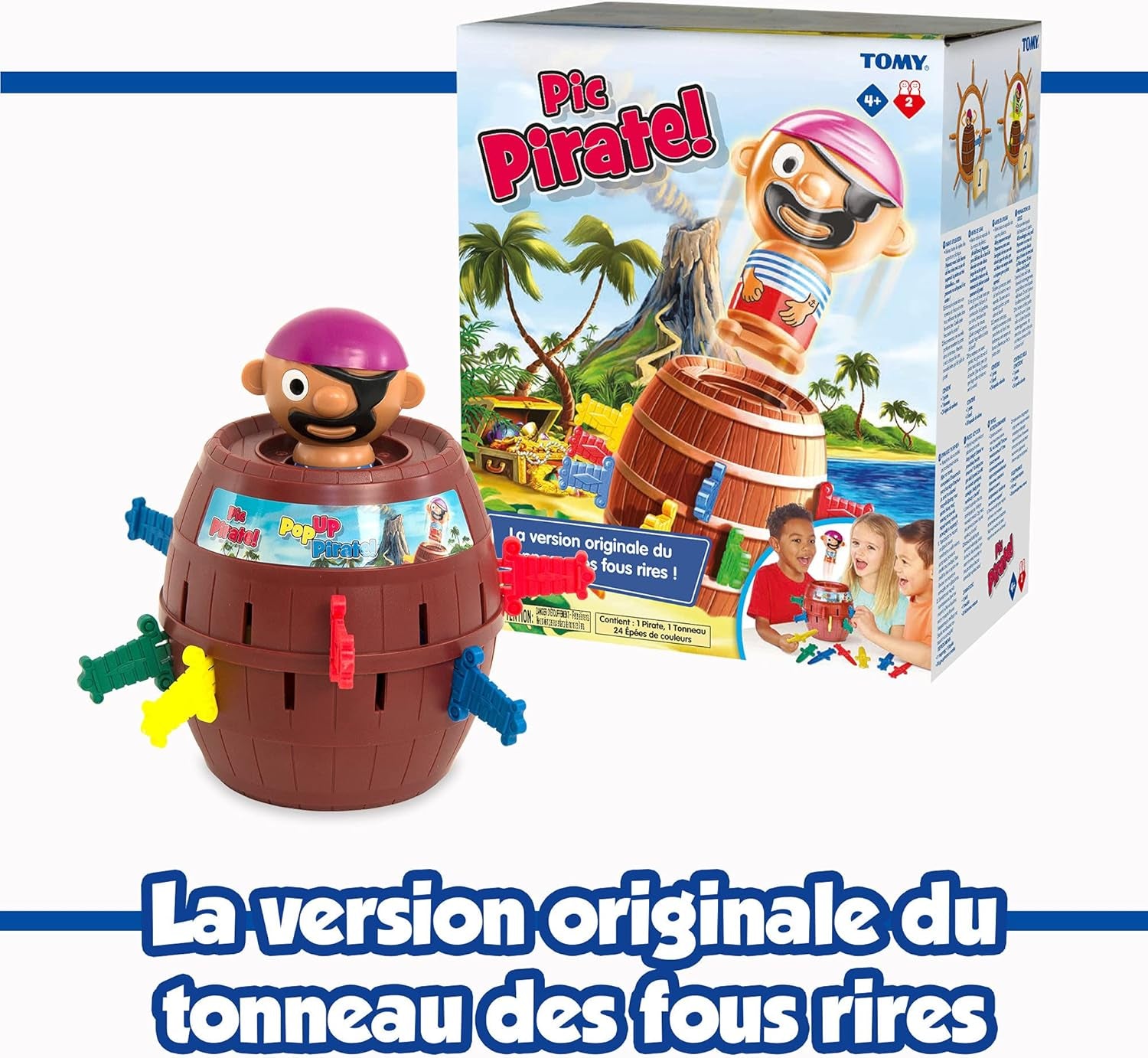 Officiel - Pic Pirate Jeux De Société Pour Enfants, Jouet Pour Noël,Jouet Enfant 4 Ans, Jeu Rigolo Pour Groupes, Cadeau Anniversaire Idéal, Jeux 4 Ans+