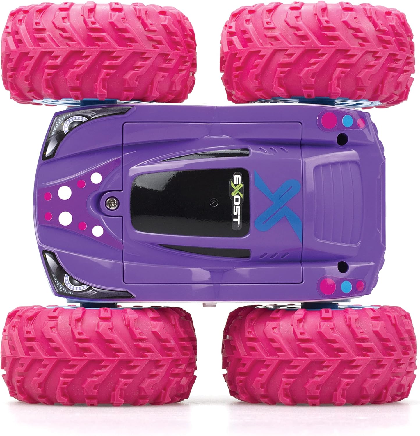 Exost-360 Exost Voiture Télécommandée Tout-Terrain- Cross Emballage Ecologique, Facile À Déballer-Conduite Sur 2 Faces Et Rotation À 360° -Jouet Pour Enfant 5,6,7,8,9,10 Ans, 20260, Rose Et Blanche