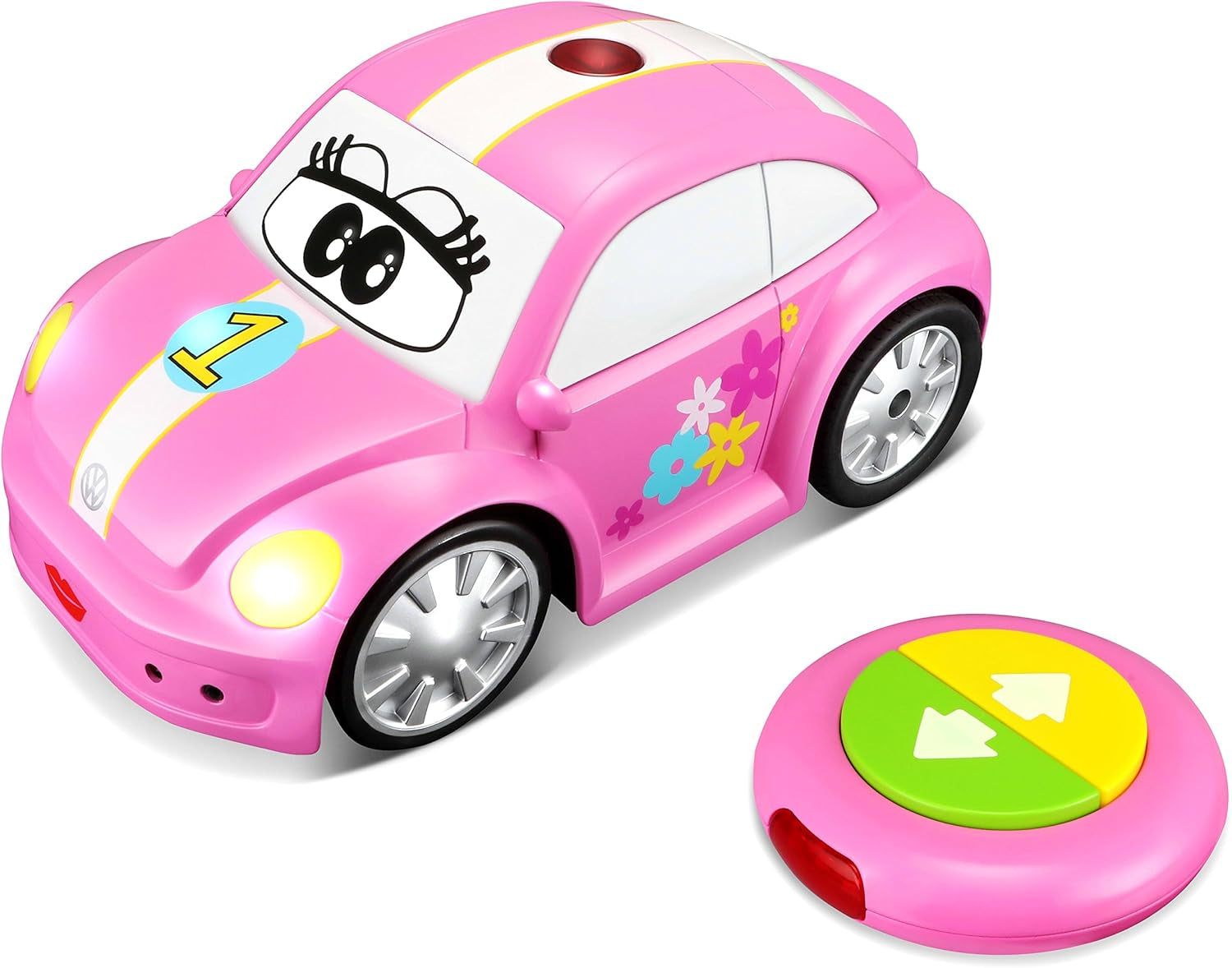 Bburago Maisto France - Véhicule Bébé Radiocommandé Ma 1Ère Coccinelle RC Rose – Jouet Télécommandé Pour Enfants À Partir De 18 Mois – Voiture Autopropulsée Avec Lumières Et Sons Amusants