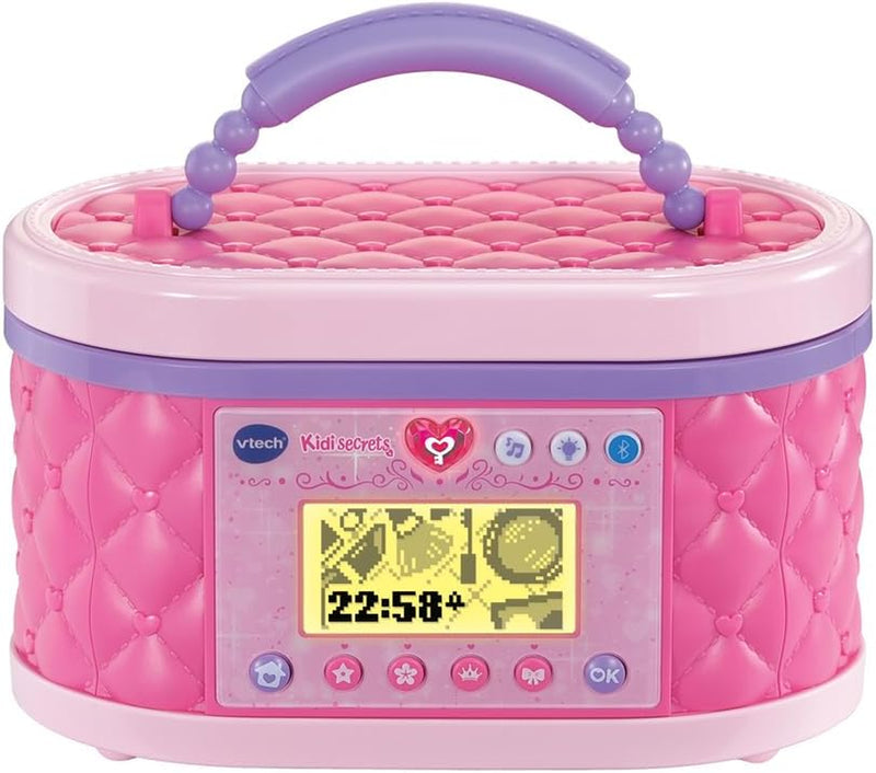 - Kidisecrets Ma Mallette Beauté Magique Rose - Boîte Secrète Avec Code, Miroir LED, Bluetooth, Jeux - Vanity Maquillage, Boîte À Bijoux Musicale - Cadeau Enfant Dès 5 Ans - Contenu En Français