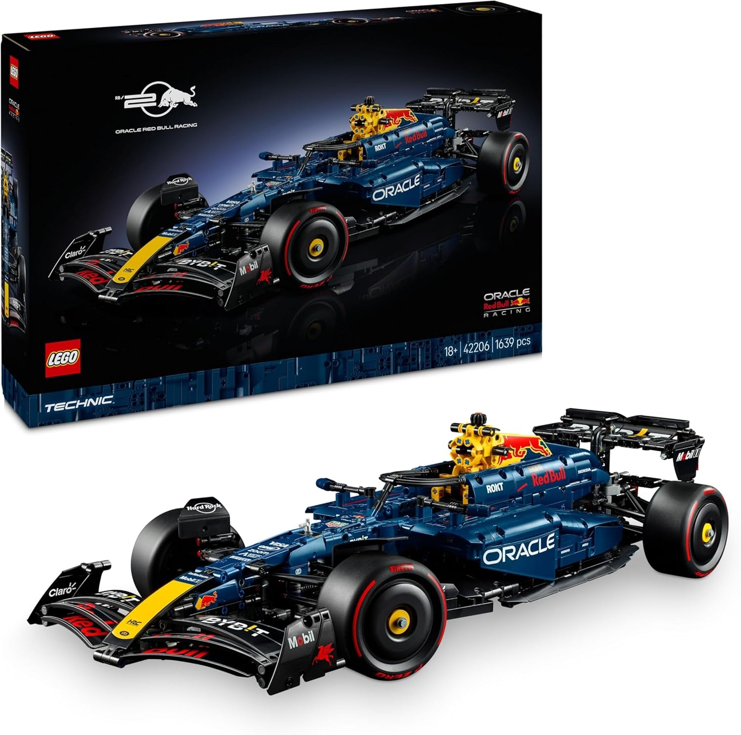 Technic F1 Oracle Red Bull Racing RB20 - Jeu De Construction Collector Pour Adulte - Inclut Un Moteur V6 Et Une Boîte De Vitesses - Idée Cadeau Pour Passionnés De Formule 1 42206