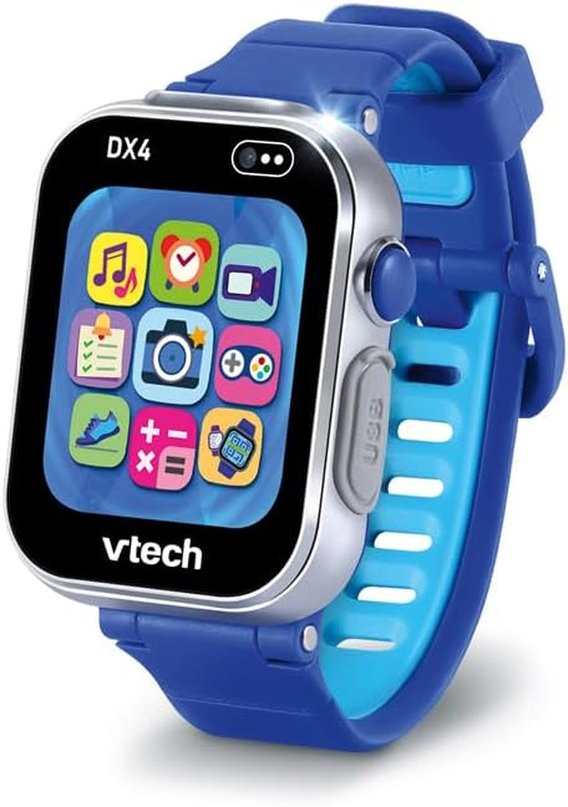 - Kidizoom Smartwatch DX4 Bleue - Montre Digitale Enfant 16 En 1 Avec Écran Tactile Couleur, Jeux, Applications, Appareil Photo Et Vidéo - Cadeau Enfant Dès 5 Ans - Contenu En Français