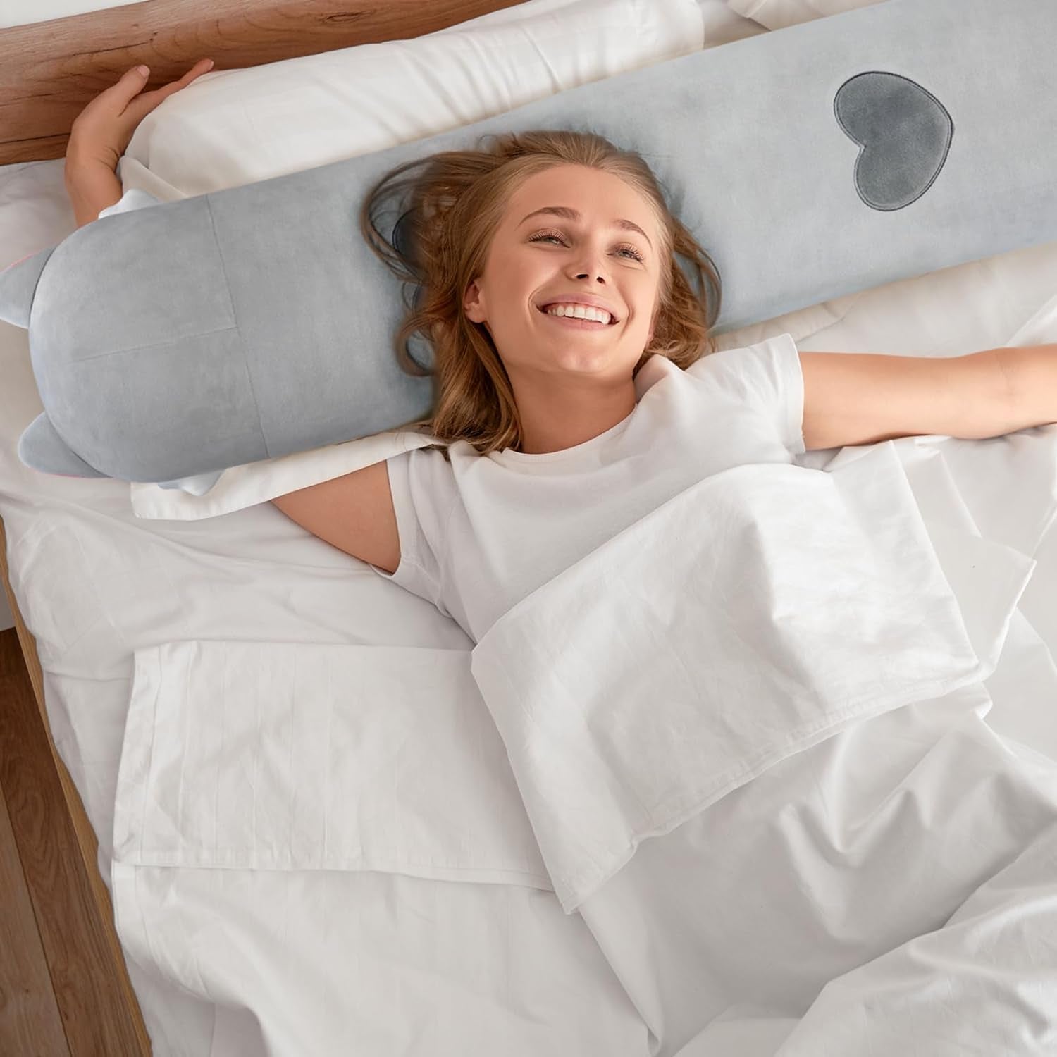 Kawaii Peluche Coussin Long 50CM, Oreiller Pour Enfant D'Animaux Poupée Jouets Kawaii Pour Enfant Mignonne Moelleux Confort Coussins En Peluche Pour Cadeau