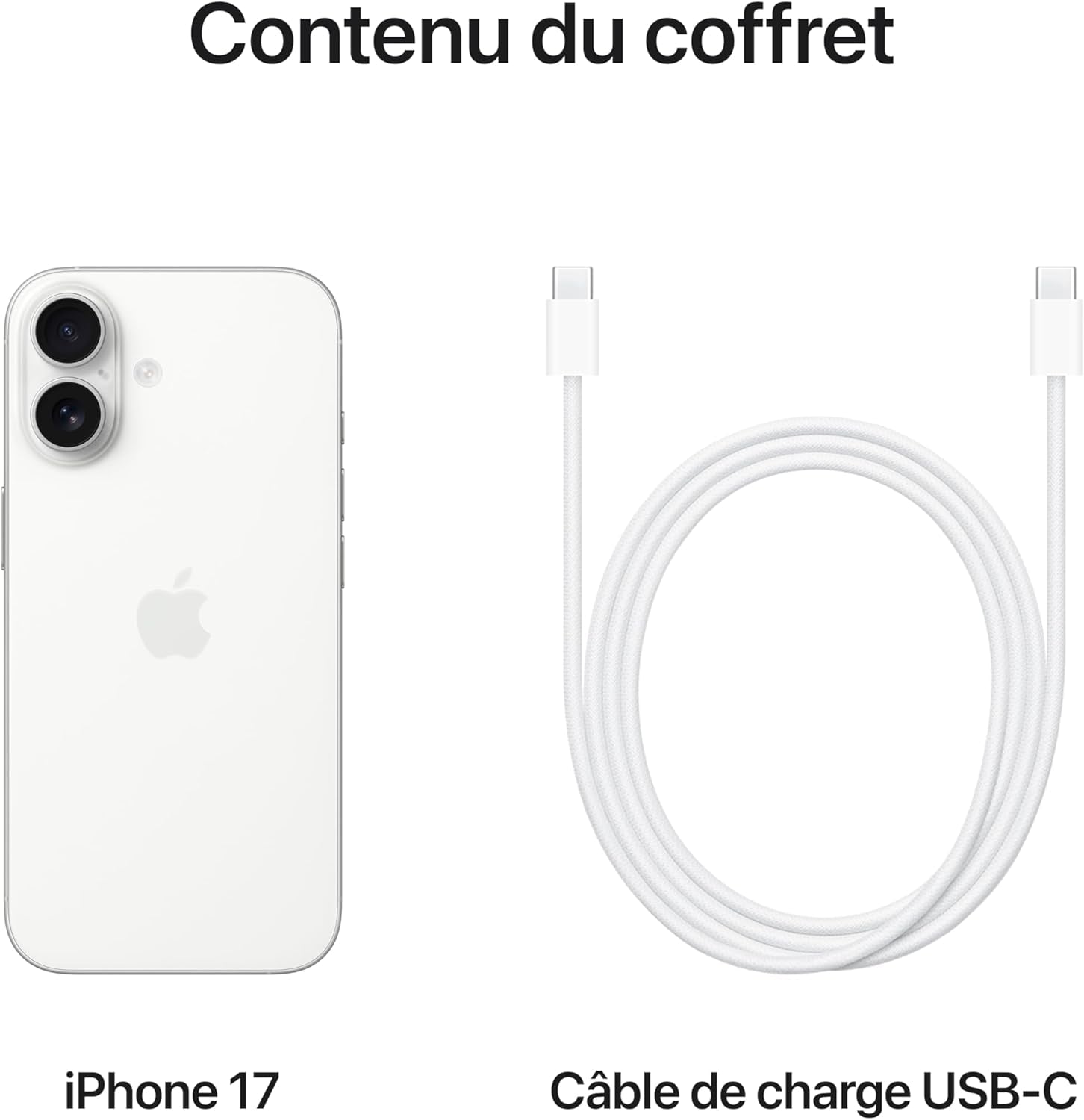 Iphone 17 512 Go : Écran 6,3 Pouces Avec Promotion, Puce A19, Caméra Avant Center Stage, Meilleure Résistance Aux Rayures, Autonomie D’Une Journée ; Blanc