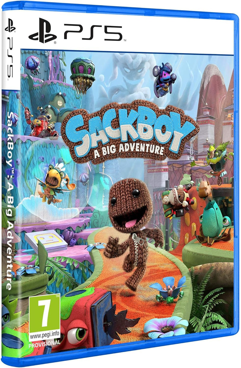 Sony, Jeu  5, Sackboy : a Big Adventure PS5, Jeu De Plateforme Et D'Aventure 3D Sur PS5, Edition Standard, 1 À 4 Joueurs, Version Physique Avec CD, En Français, PEGI 7+