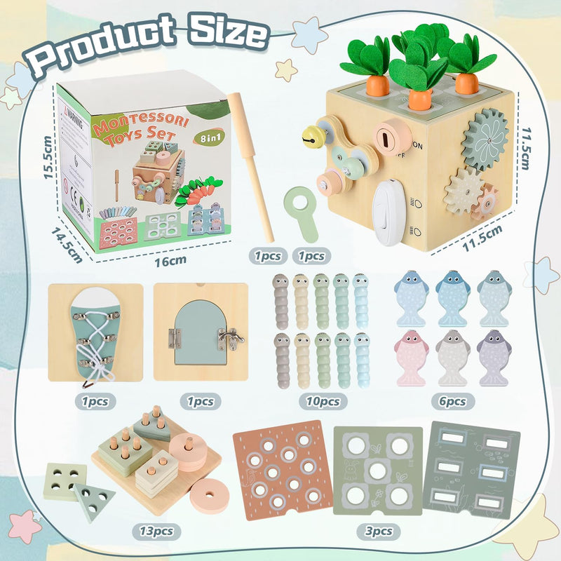 Jeux Montessori 1 An, Montessori Jouet Bebe, Cadeau Enfant 1 an Thanksgiving Anniversaires Noël Pâques Pour Fille Garcon 1 2 3 4 Ans