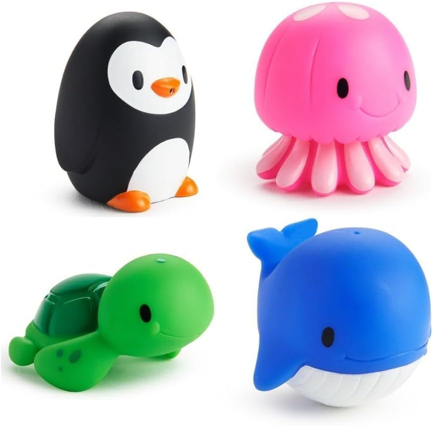 Jouet De Bain Bébé - 9 Pièces Set Avec Animaux Marins Colorés, Filet De Pêche - Pour Enfants 1 2 3 4 5 Ans - Jeux Amusants Pour Baignoire Et Piscine - Cadeau Pour Baignoire Piscine
