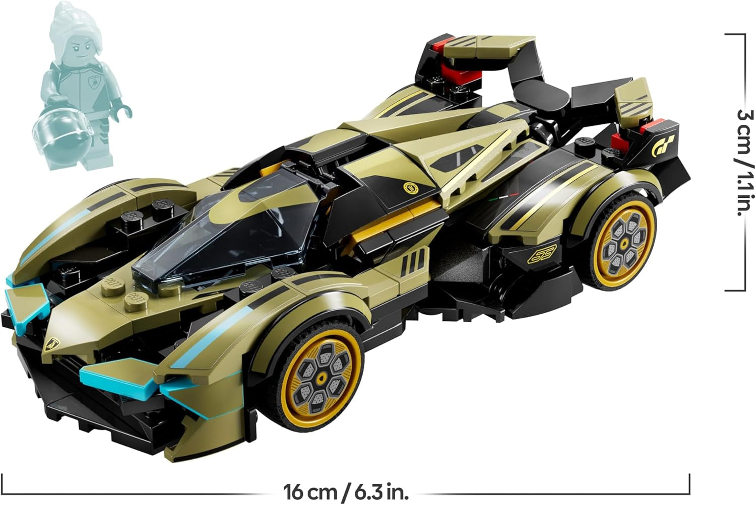 Speed Champions Lamborghini Lambo V12 Vision GT Super Car - Réplique De Véhicule Jouet - Modèle À Construire - Cadeau Pour Enfants Garçons Et Filles De 10 Ans Et plus Et Fans De Jeux Vidéo 76923