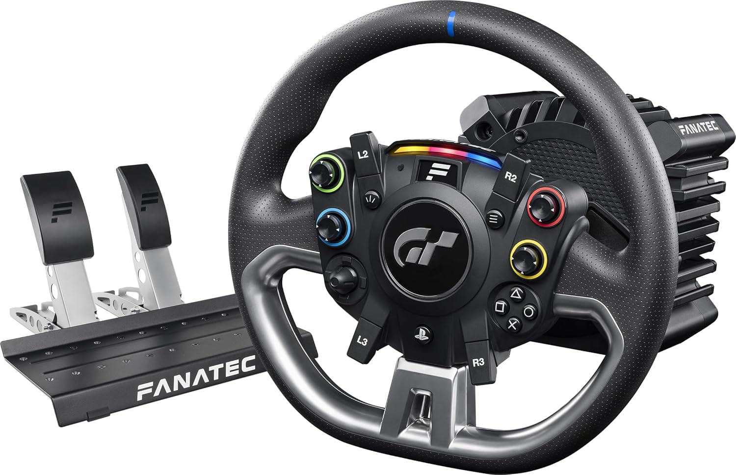 Gran Turismo DD Pro Playstation® Sim Volant De Course Sous Licence Officielle, Empattement Et Pédales – Volant Polyphony Digital, Direct Drive 5 Nm, Jeu De 2 Pédales Pour PC, PS5, PS4