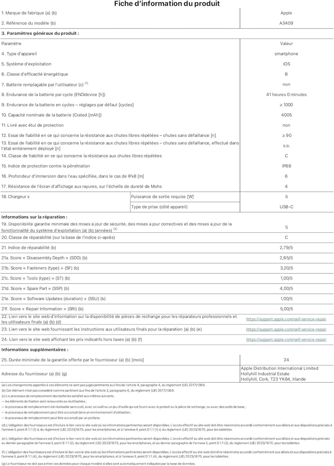 Iphone 16E 512 Go : Conçu Pour  Intelligence, Puce A18, Autonomie De Taille, Caméra Fusion 48 Mpx, Écran Super Retina XDR De 6,1 Pouces; Blanc