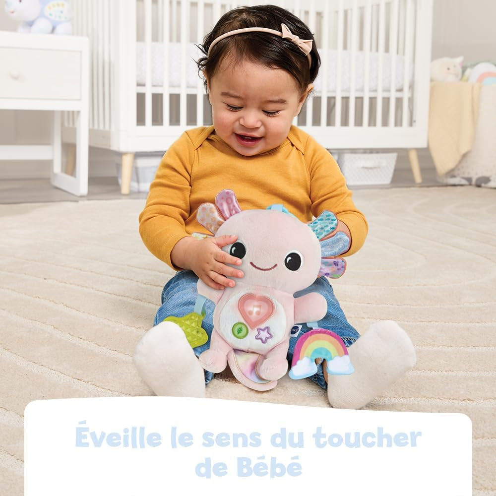 - Eliott, Bébé Axolotl Musical, Peluche Bébé Interactive Et Sensorielle, Jouet D'Éveil Poussette Fabriqué Avec Des Matériaux plus Durables, Cadeau De Naissance Dès 3 Mois - Contenu En Français