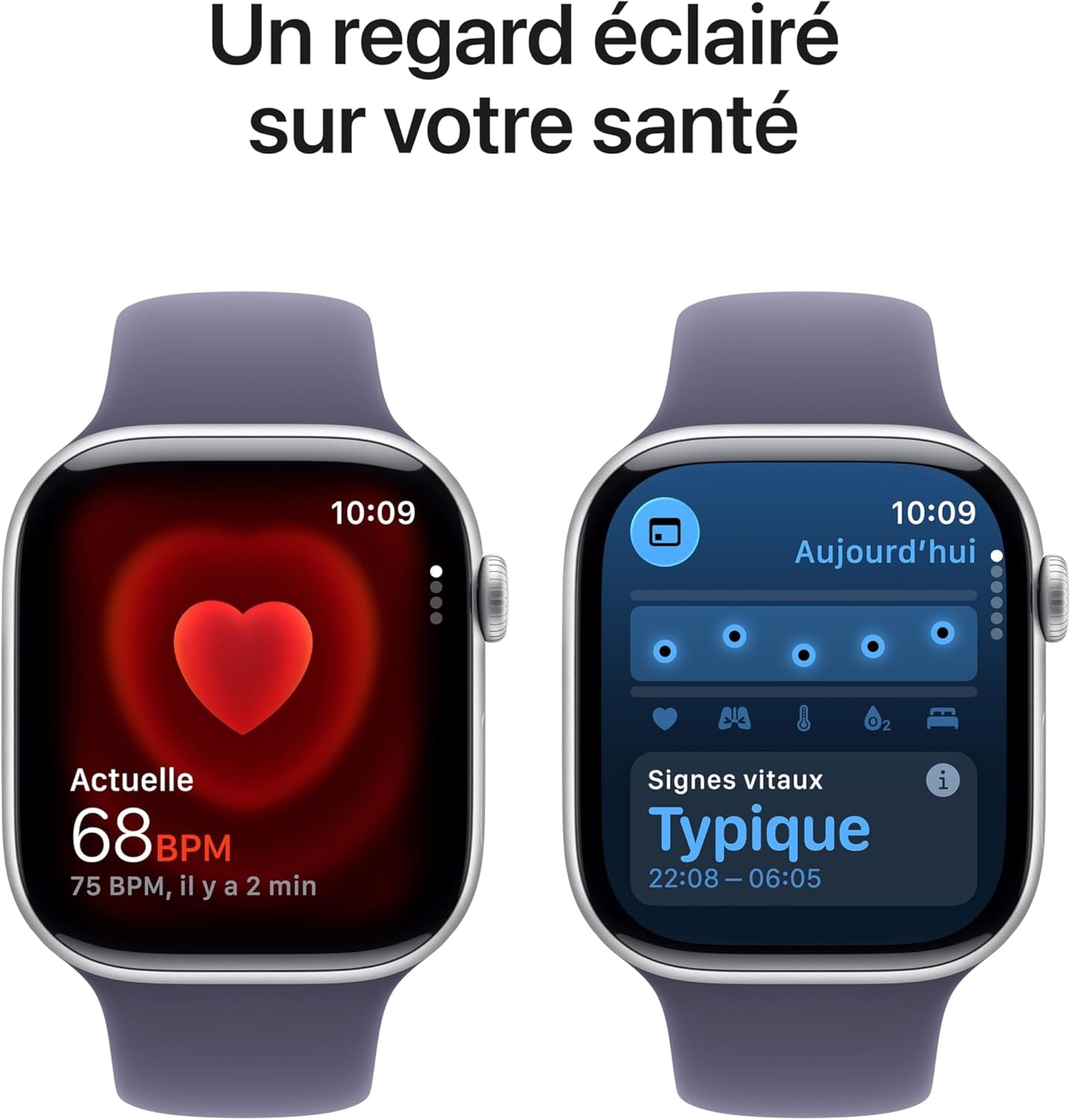 Watch Series 11 [GPS 46 Mm] Montre Connectée Avec Boîtier Argent Et Bracelet Sport Brume Violette. Score De Sommeil, Moniteur D’Activité, Suivi De La Santé, Écran Toujours Activé