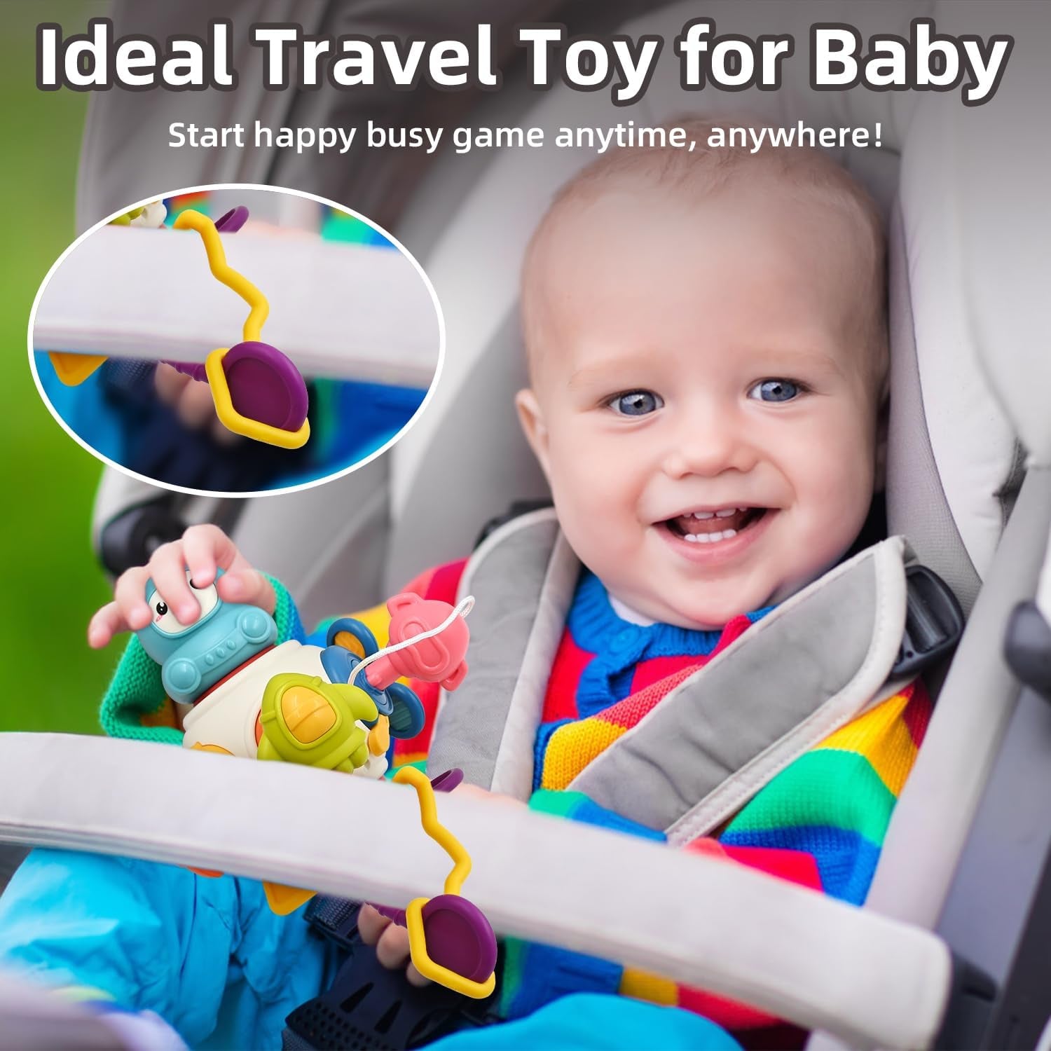 Busy Board Jouet Bebe Montessori, 8 En 1 Éducatif Sensoriel Bebes Cubes Jouets De Jeux D'Avions, Cube D'Activité Jouet Bébé 18 Mois Cadeaux D'Anniversaire Pour Les Tout-Petits