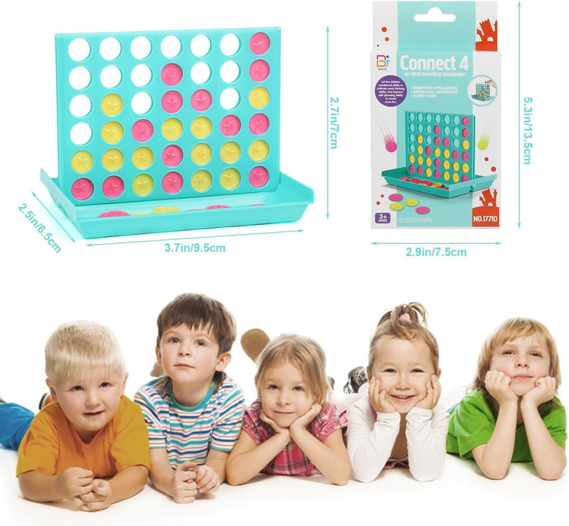 DERAYEE Puissance 4 - Jeux De Voyage Et De Poche - Jeu Portable Amusant Pour 2 Joueurs À Partir De 6 Ans(Vert)