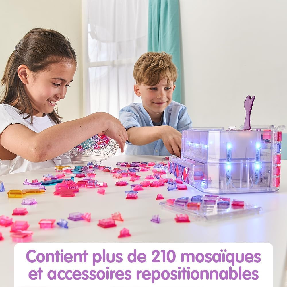 - Mosaïc Magic Lights Boîte À Bijoux - Kit Mosaïque Enfant - Boîte À Secrets Personnalisable Avec Effets Lumineux Et Musique - Jeu Créatif Et DIY - Cadeau Enfant Dès 5 Ans - Contenu En Français