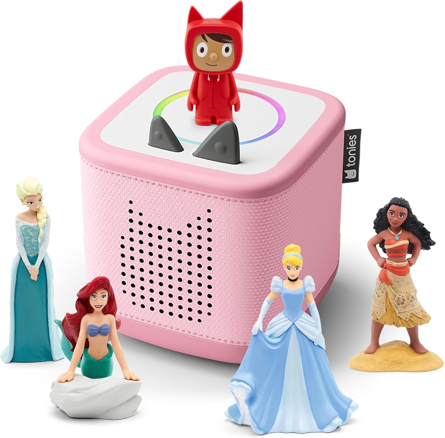 Toniebox 2 Pack Boite À Histoire Pour Enfant 1 À 9 Ans, Robuste & Facile À Utiliser, Avec Vaiana, Elsa, Ariel, Cendrillon, Rose