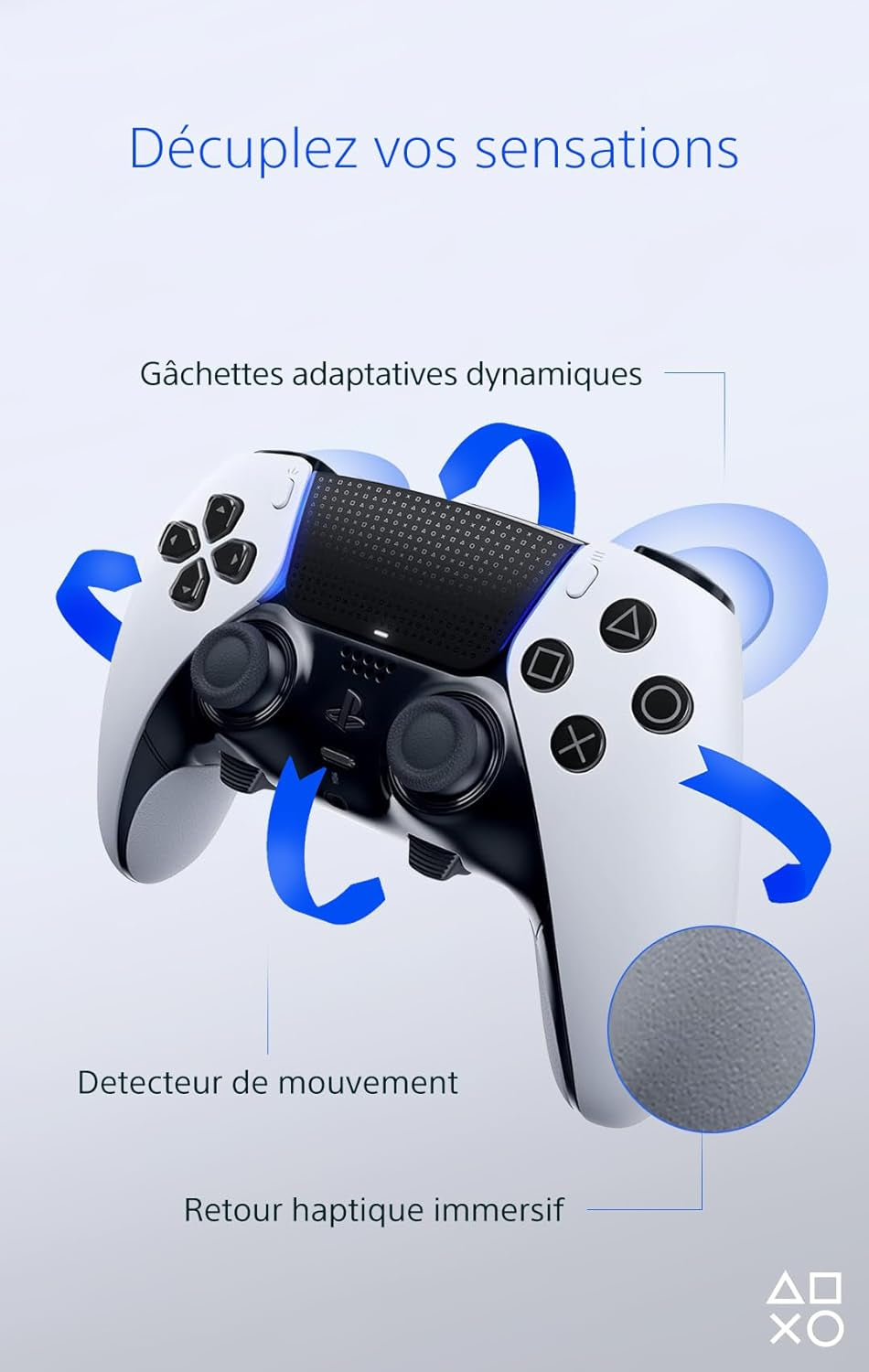 Sony, Manette Dualsense Edge Officielle Pour PS5 Et PC, Sans Fil, Commandes Ultra-Personnalisables + Profils Interchangeables + Confort Amélioré, Boîte De Transport Incluse, Couleur : Blanche Et Noire
